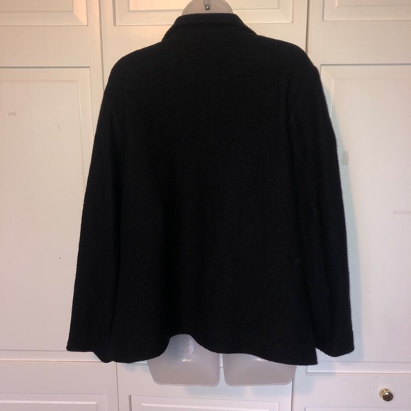 Magnolia Grace Wool Jacket Black Coat Motto Zipper Winter - Picture 8 of 11